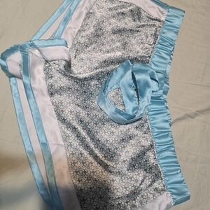 Victoria's Secret Aqua and Gray Floral Satin Shorts